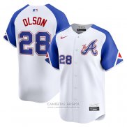 Camiseta Beisbol Hombre Atlanta Braves Matt Olson City Connect Limited Blanco