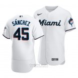 Camiseta Beisbol Hombre Miami Marlins Sixto Sanchez Autentico Primera Blanco