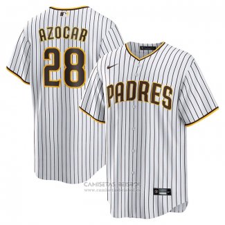 Camiseta Beisbol Hombre San Diego Padres Jose Azocar Primera Replica Blanco