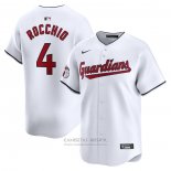 Camiseta Beisbol Hombre Cleveland Guardians Brayan Rocchio Primera Limited Blanco