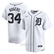 Camiseta Beisbol Hombre Detroit Tigers Jake Rogers Primera Limited Blanco