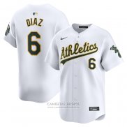 Camiseta Beisbol Hombre Oakland Athletics Jordan Diaz Primera Limited Blanco