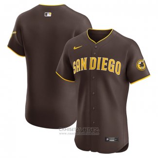 Camiseta Beisbol Hombre San Diego Padres Road Vapor Premier Elite Marron