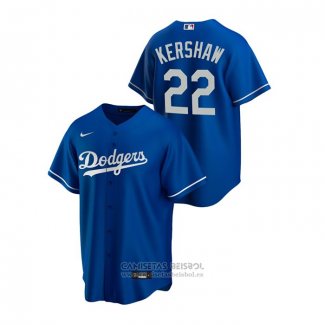 Camiseta Beisbol Hombre Los Angeles Dodgers Clayton Kershaw Replica Alterno Azul