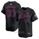 Camiseta Beisbol Hombre New York Mets Alterno Limited Personalizada Negro