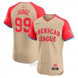 Camiseta Beisbol Hombre All Star 2024 Aaron Judge American League Elite Crema