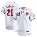 Camiseta Beisbol Hombre Cincinnati Reds Hunter Verdee Primera Limited Blanco