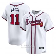 Camiseta Beisbol Hombre Atlanta Braves Orlando Arcia Primera Limited Blanco