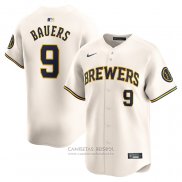 Camiseta Beisbol Hombre Milwaukee Brewers Jake Bauers Primera Limited Crema