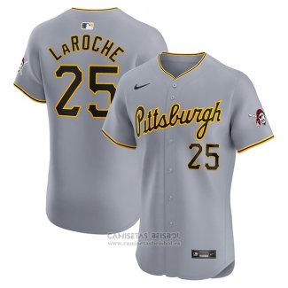 Camiseta Beisbol Hombre Pittsburgh Pirates Adam LaRoche Road Elite Gris