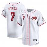 Camiseta Beisbol Hombre Cincinnati Reds Spencer Steer Primera Limited Blanco