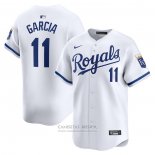Camiseta Beisbol Hombre Kansas City Royals Maikel Garcia Primera Limited Blanco