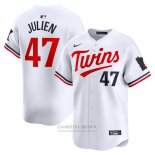 Camiseta Beisbol Hombre Minnesota Twins Edouard Julien Primera Limited Blanco