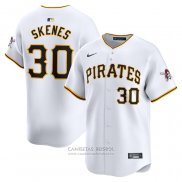 Camiseta Beisbol Hombre Pittsburgh Pirates Paul Skenes Primera Limited Blanco