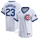 Camiseta Beisbol Hombre Chicago Cubs Ryne Sandberg Throwback Cooperstown Limited Blanco