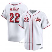 Camiseta Beisbol Hombre Cincinnati Reds Luke Maile Primera Limited Blanco