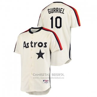 Camiseta Beisbol Hombre Houston Astros Yuli Gurriel Oilers Vs. Houston Astros Cooperstown Collection Crema