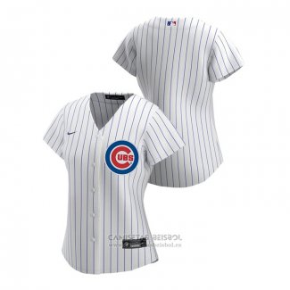 Camiseta Beisbol Mujer Chicago Cubs Replica 2020 Primera Blanco