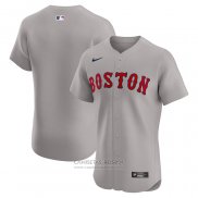 Camiseta Beisbol Hombre Boston Red Sox Road Elite Gris