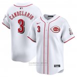 Camiseta Beisbol Hombre Cincinnati Reds Jeimer Candelario Primera Limited Blanco