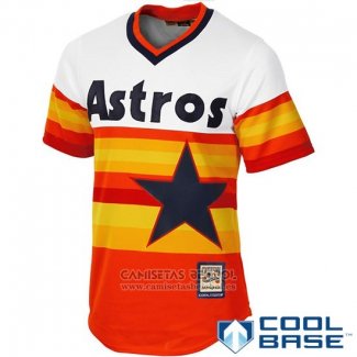 Camiseta Beisbol Hombre Houston Astros Naranja Alterno Cooperstown Cool Base