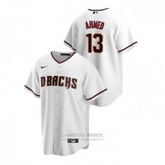 Camiseta Beisbol Hombre Arizona Diamondbacks Nick Ahmed Replica Primera Blanco