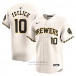 Camiseta Beisbol Hombre Milwaukee Brewers Sal Frelick Primera Limited Crema