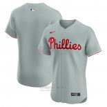 Camiseta Beisbol Hombre Philadelphia Phillies Road Elite Gris