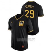 Camiseta Beisbol Hombre Pittsburgh Pirates Francisco Cervelli Cooperstown Collection Legend Negro