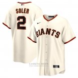 Camiseta Beisbol Hombre San Francisco Giants Jorge Soler Primera Replica Crema