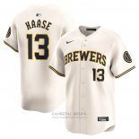 Camiseta Beisbol Hombre Milwaukee Brewers Eric Haase Primera Limited Crema