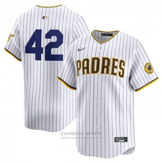 Camiseta Beisbol Hombre San Diego Padres 2024 Jackie Robinson Day Primera Limited Blanco