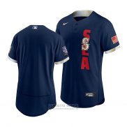 Camiseta Beisbol Hombre Seattle Mariners 2021 All Star Autentico Azul