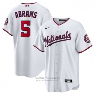 Camiseta Beisbol Hombre Washington Nationals C.J. Abrams Primera Replica Blanco