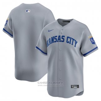 Camiseta Beisbol Hombre Kansas City Royals Segunda Limited Gris