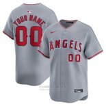 Camiseta Beisbol Hombre Los Angeles Angels Segunda Limited Personalizada Gris