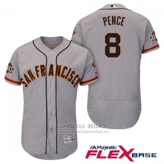 Camiseta Beisbol Hombre San Francisco Giants Hunter Pence Gris Flex Base