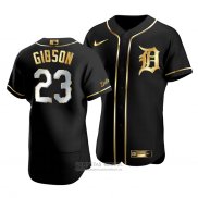 Camiseta Beisbol Hombre Detroit Tigers Kirk Gibson Golden Edition Autentico Negro