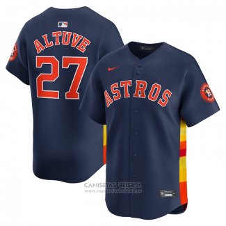 Camiseta Beisbol Hombre Houston Astros Jose Altuve Alterno Limited Azul