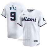 Camiseta Beisbol Hombre Miami Marlins Josh Bell Primera Limited Blanco