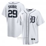 Camiseta Beisbol Hombre Detroit Tigers Tarik Skubal Primera Replica Blanco