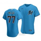 Camiseta Beisbol Hombre Miami Marlins Humberto Mejia Autentico Alterno 2020 Azul