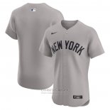 Camiseta Beisbol Hombre New York Yankees Road Elite Gris